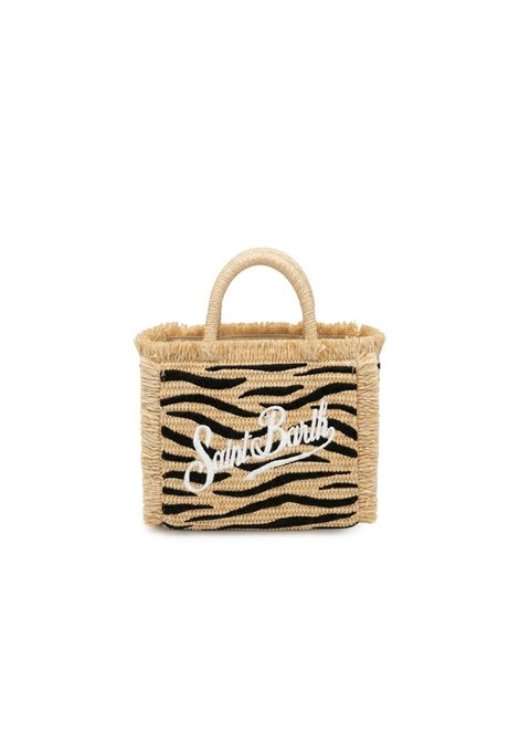 Borsa mini in paglia SAINT BARTH | VAMI009 VANITY MINI STRAW N02765L ZEBRA 1100 EMB